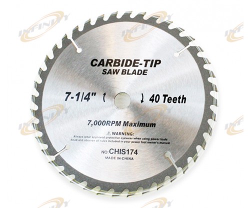 7-1/4" 24 Teeth Resharpenable Tooth Carbide Tipped Saw Blades Maxi 7000RPM